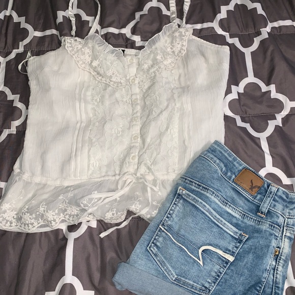 Rue21 Tops - 2for 15! Rue 21 Lace Sheer Cami